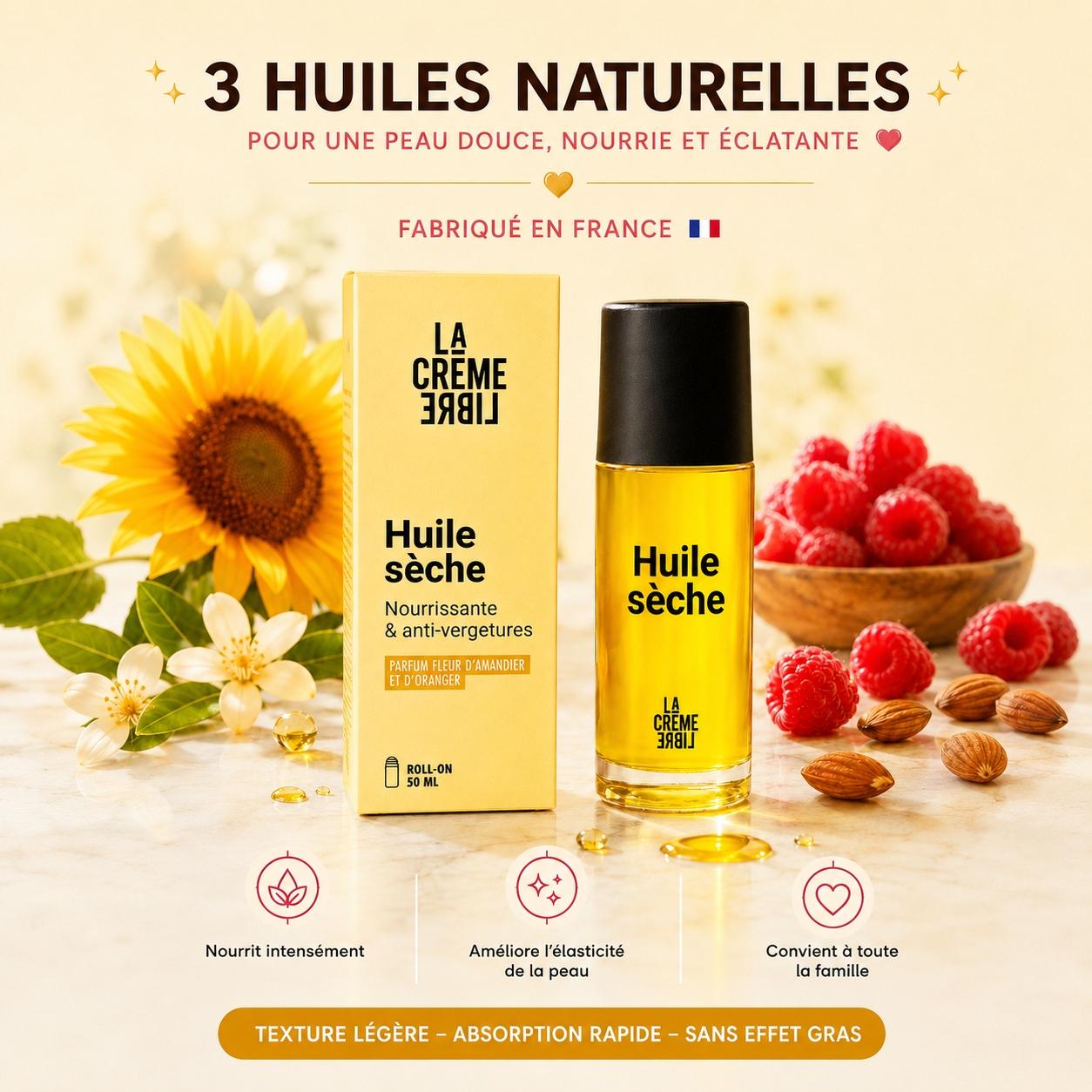 Huile Sèche 3en1 – Fleur d’Oranger & Amandier